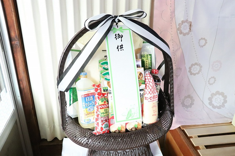 お供えの「盛りかご」もご希望をお聞きしお作りします
