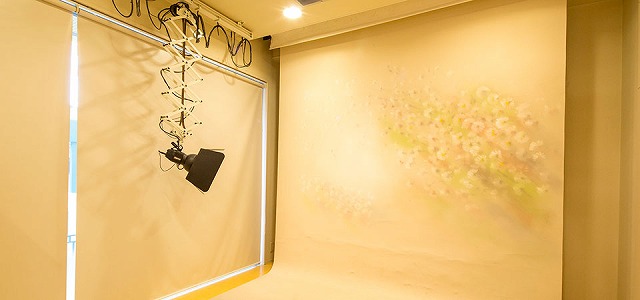 店内併設のスタジオ。お一組ずつゆったりと撮影いたします